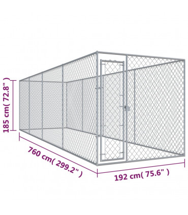 Outdoor Dog Kennel 760x192x185 cm