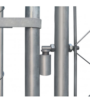 Outdoor Dog Kennel Galvanised Steel 2x2x1 m