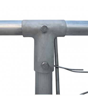 Outdoor Dog Kennel Galvanised Steel 4x4x1 m