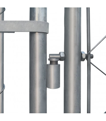 Outdoor Dog Kennel Galvanised Steel 4x4x1 m