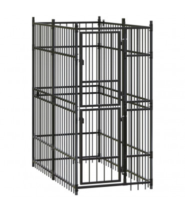 Outdoor Dog Kennel Steel 1.84 m²