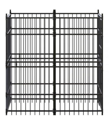 Outdoor Dog Kennel Steel 1.84 m²