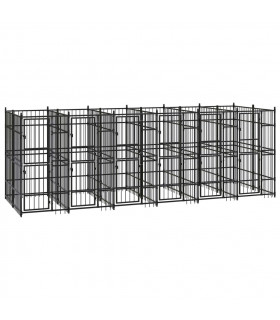 Outdoor Dog Kennel Steel 11.06 m�