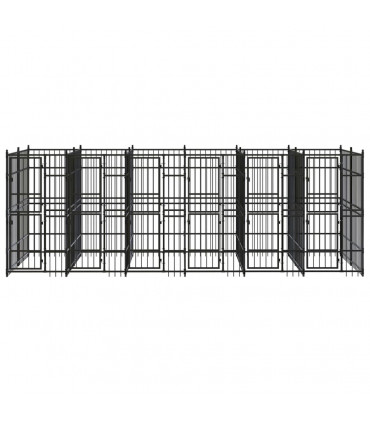 Outdoor Dog Kennel Steel 11.06 m�