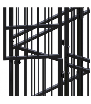 Outdoor Dog Kennel Steel 11.06 m�