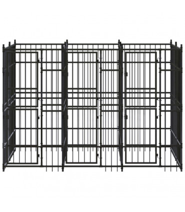 Outdoor Dog Kennel Steel 5.53 m²