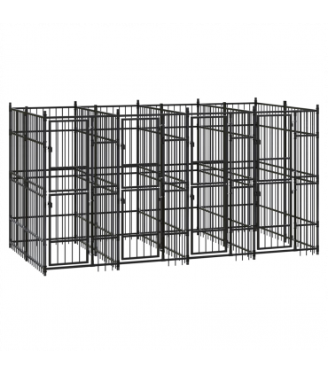 Outdoor Dog Kennel Steel 7.37 m�