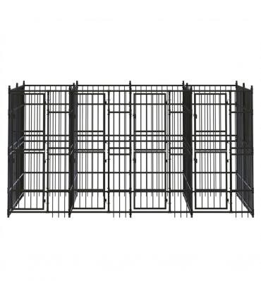 Outdoor Dog Kennel Steel 7.37 m�