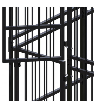 Outdoor Dog Kennel Steel 7.37 m�