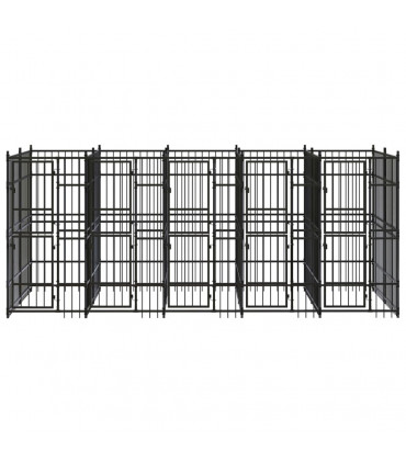 Outdoor Dog Kennel Steel 9.22 m�