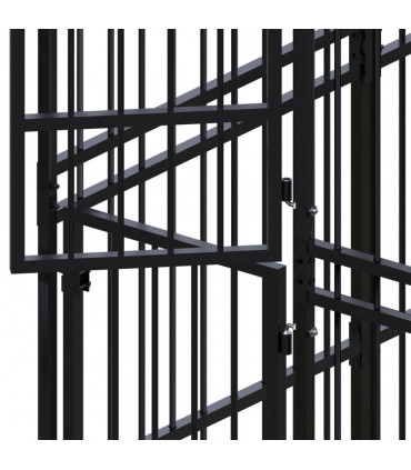 Outdoor Dog Kennel Steel 9.22 m�