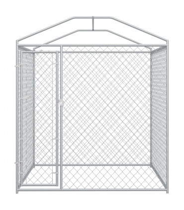 Outdoor Dog Kennel with Canopy Top 193x193x225 cm