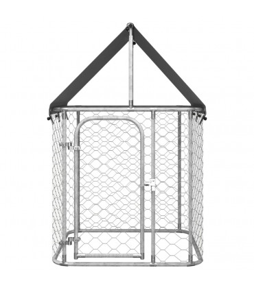 Outdoor Dog Kennel with Roof 100x100x150 cm