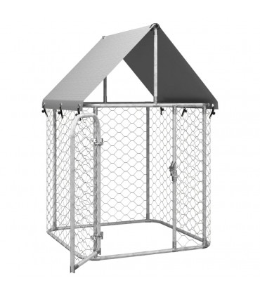 Outdoor Dog Kennel with Roof 100x100x150 cm