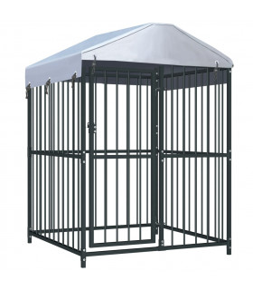 Outdoor Dog Kennel with Roof 120x120x150 cm