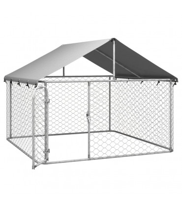 Outdoor Dog Kennel with Roof 200x200x150 cm
