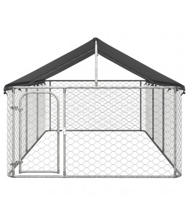 Outdoor Dog Kennel with Roof 400x200x150 cm