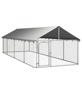 Outdoor Dog Kennel with Roof 600x200x150 cm
