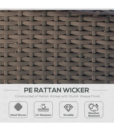 Outdoor Double Armchair - Comfortable PE Rattan Seating for Two