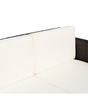 Outdoor Double Armchair - Comfortable PE Rattan Seating for Two