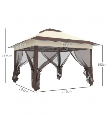 Outdoor Folding Canopy with Adjustable Height & Ventilation - Portable Tent