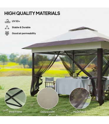 Outdoor Folding Canopy with Adjustable Height & Ventilation - Portable Tent