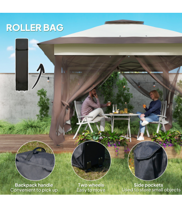 Outdoor Folding Canopy with Adjustable Height & Ventilation - Portable Tent