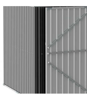 Outdoor Garden Storage Shed Steel Tool Storage Box for Backyard Grey Outsunny