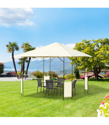 Outdoor Gazebo for Garden Party Tent, Wedding Canopy Pavilion Cream-white