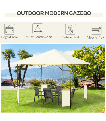 Outdoor Gazebo for Garden Party Tent, Wedding Canopy Pavilion Cream-white