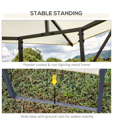 Outdoor Gazebo for Garden Party Tent, Wedding Canopy Pavilion Cream-white