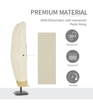 Outdoor Parasol Cover Umbrella Garden Furniture Protection Wind Rain