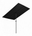 Outdoor Parasol with Aluminium Pole 180x130 cm Black