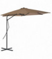 Outdoor Parasol with Steel Pole 300 cm Taupe