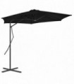 Outdoor Parasol with Steel Pole Black 300x230 cm