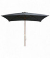 Outdoor Parasol with Wooden Pole 200x300 cm Anthracite