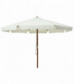Outdoor Parasol with Wooden Pole 330 cm Sand White