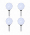 Outdoor Pathway Lamps 4 pcs LED 30 cm with Ground Spike