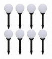 Outdoor Pathway Lamps 8 pcs LED 15 cm with Ground Spike