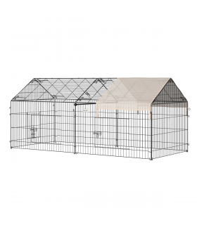 Outdoor Pet Shelter - Spacious Design and Weather Protection - Portable Cage