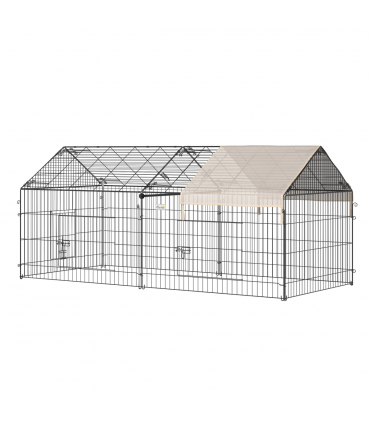 Outdoor Pet Shelter - Spacious Design and Weather Protection - Portable Cage