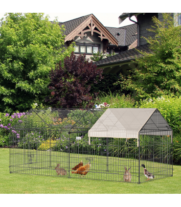 Outdoor Pet Shelter - Spacious Design and Weather Protection - Portable Cage