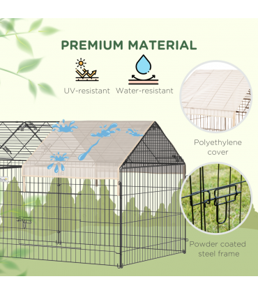 Outdoor Pet Shelter - Spacious Design and Weather Protection - Portable Cage