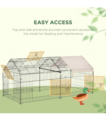 Outdoor Pet Shelter - Spacious Design and Weather Protection - Portable Cage