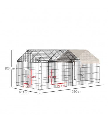 Outdoor Pet Shelter - Spacious Design and Weather Protection - Portable Cage