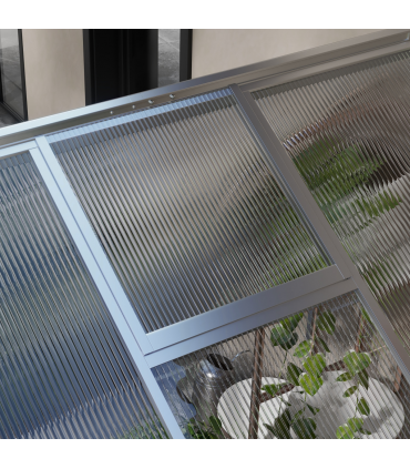 Outsunny 10x6ft Aluminium Greenhouse with/ Door Window Galvanised Base PC Panel