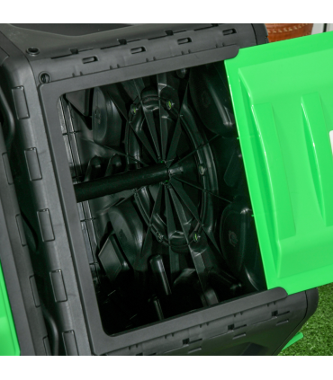 Outsunny 130L Compost Bin Dual Chamber Rotating Composter w/ Ventilation Holes