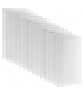Outsunny 14 Pieces Twin-Wall Greenhouse Polycarbonate Sheets, 121 x 61 x 0.4cm