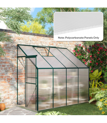 Outsunny 14 Pieces Twin-Wall Greenhouse Polycarbonate Sheets, 121 x 61 x 0.4cm