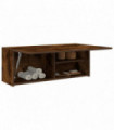 vidaXL Bathroom Wall Cabinet Smoked Oak 80x25x30 cm Engineered Wood